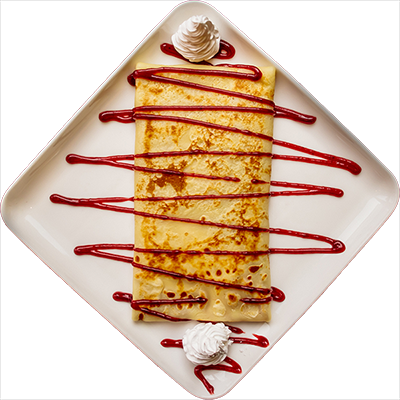 млинець крем шантільє та чорна смородина