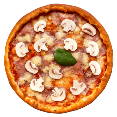 піца margherita, cotto e funghi (50 cm)